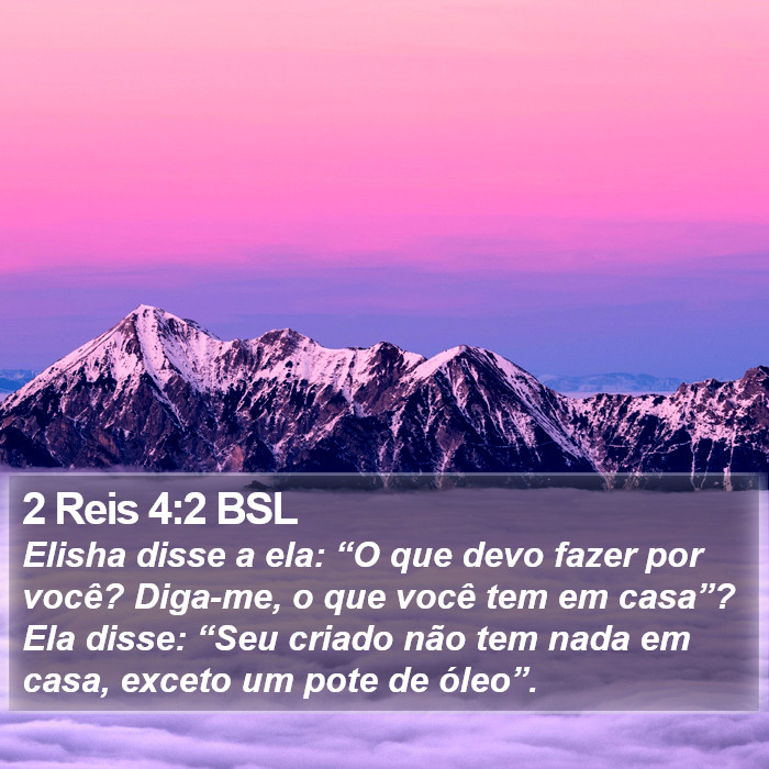 2 Reis 4:2 BSL Bible Study