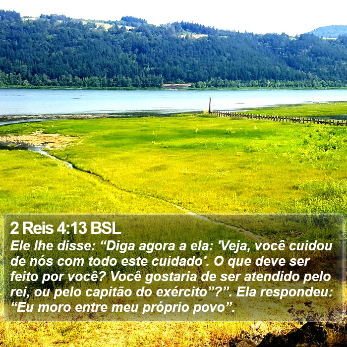 2 Reis 4:13 BSL Bible Study