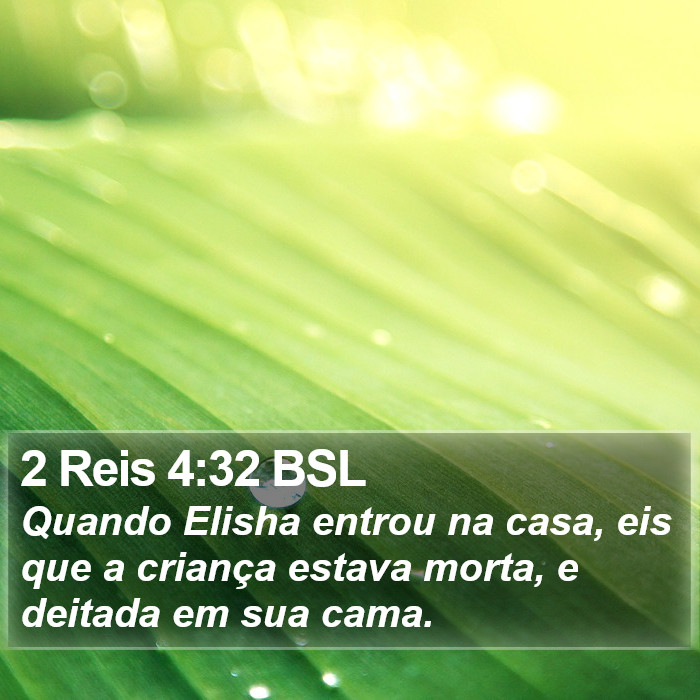 2 Reis 4:32 BSL Bible Study