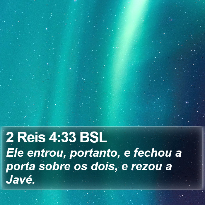 2 Reis 4:33 BSL Bible Study