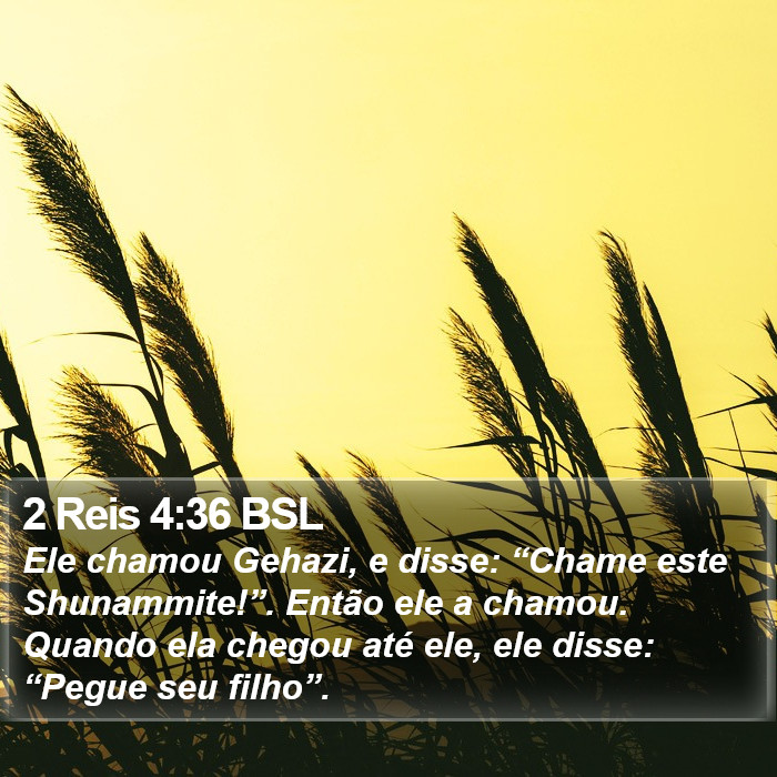 2 Reis 4:36 BSL Bible Study