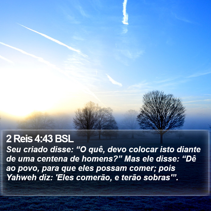 2 Reis 4:43 BSL Bible Study