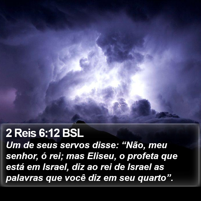 2 Reis 6:12 BSL Bible Study