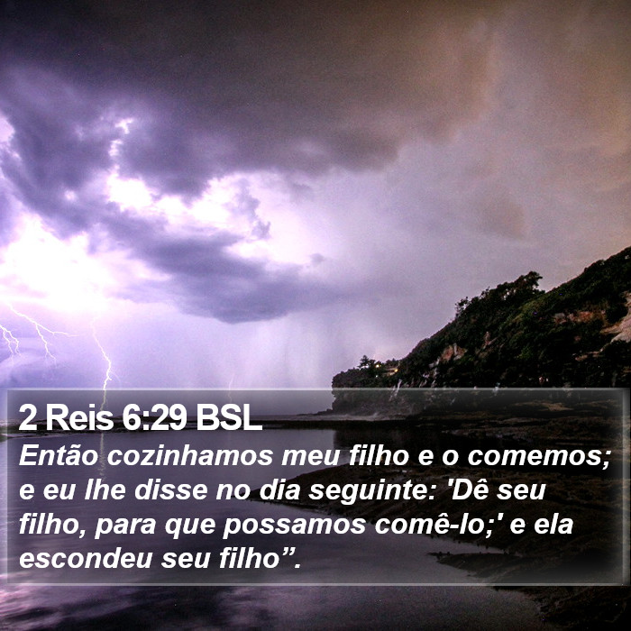 2 Reis 6:29 BSL Bible Study