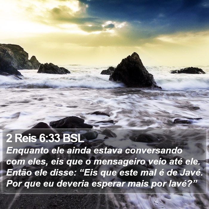 2 Reis 6:33 BSL Bible Study