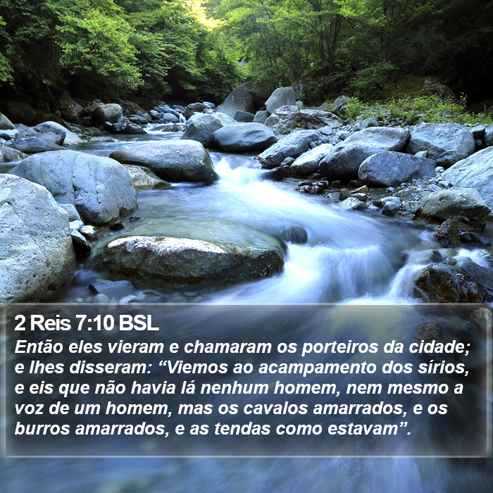 2 Reis 7:10 BSL Bible Study