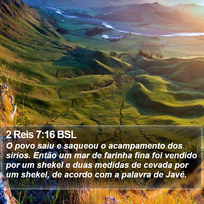 2 Reis 7:16 BSL Bible Study