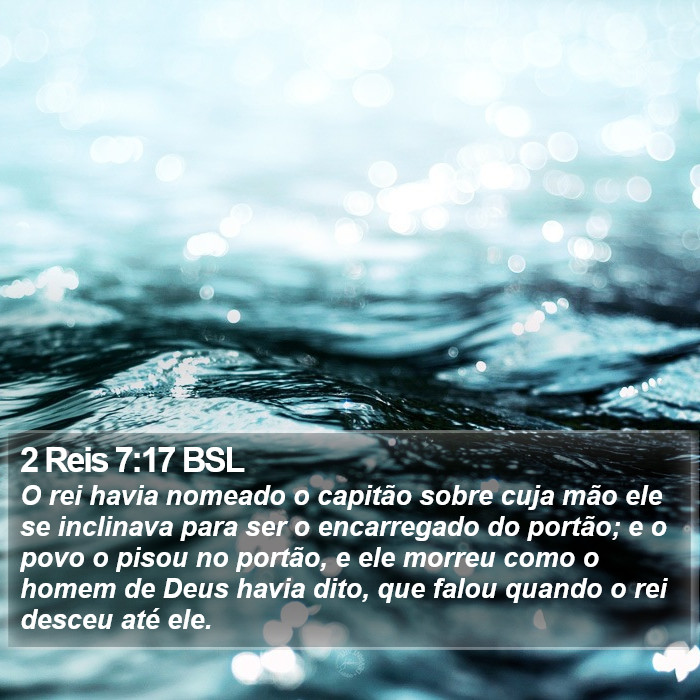 2 Reis 7:17 BSL Bible Study