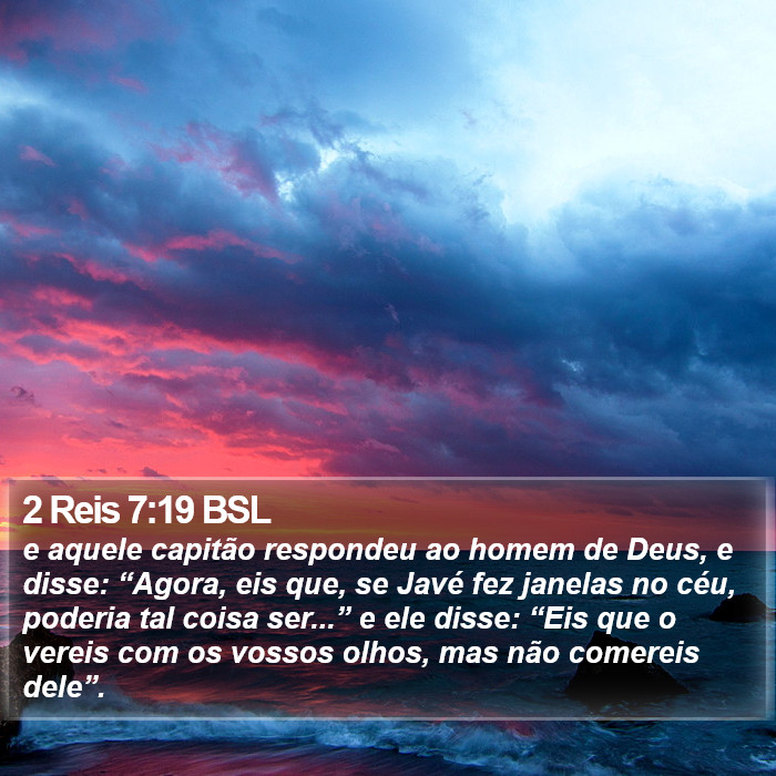 2 Reis 7:19 BSL Bible Study