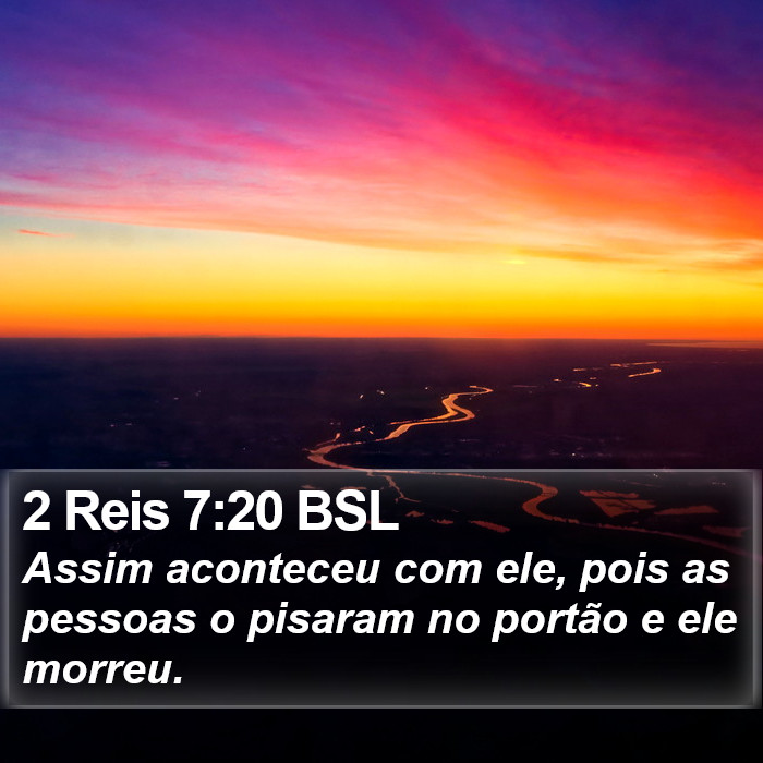 2 Reis 7:20 BSL Bible Study