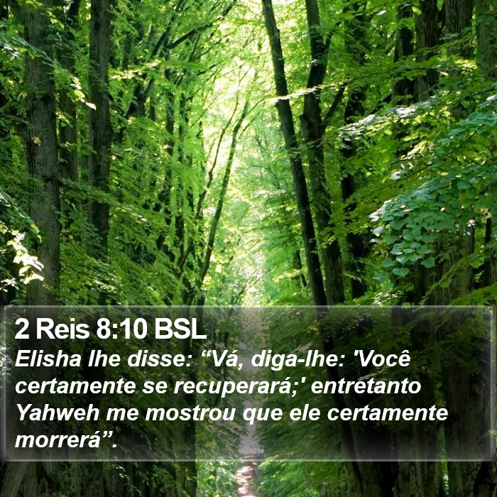 2 Reis 8:10 BSL Bible Study