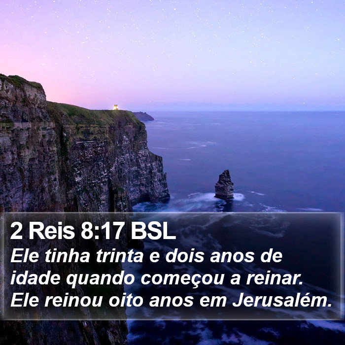 2 Reis 8:17 BSL Bible Study