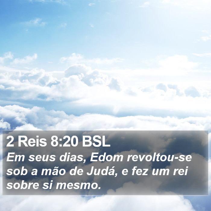 2 Reis 8:20 BSL Bible Study