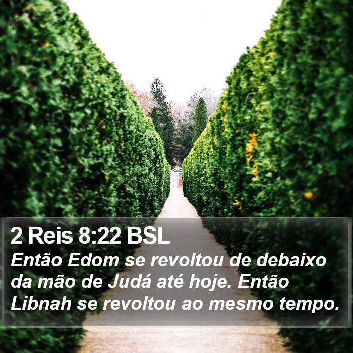 2 Reis 8:22 BSL Bible Study