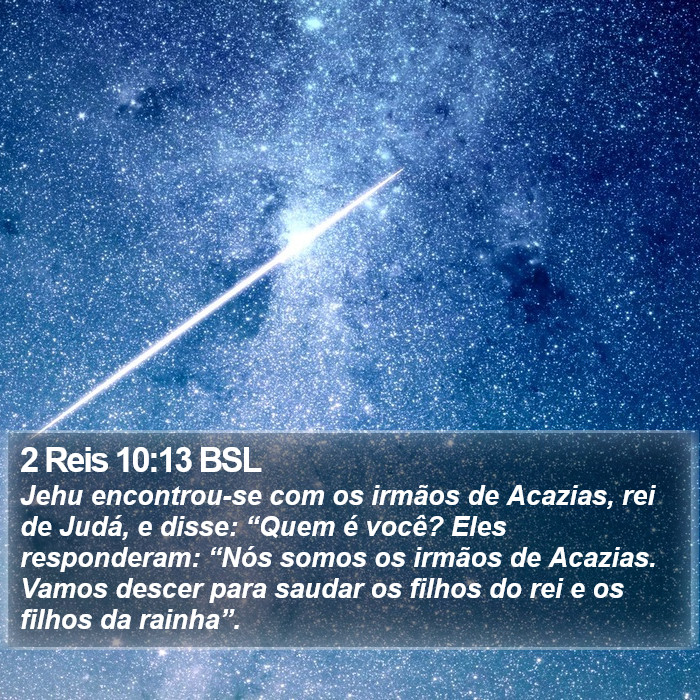 2 Reis 10:13 BSL Bible Study