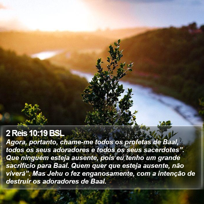 2 Reis 10:19 BSL Bible Study