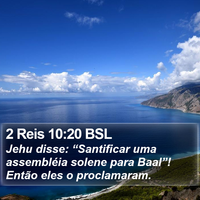 2 Reis 10:20 BSL Bible Study