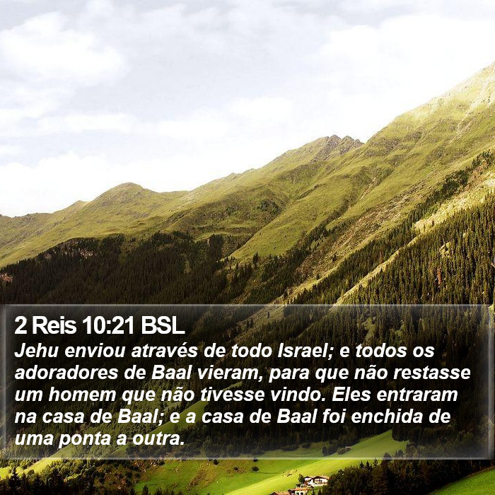 2 Reis 10:21 BSL Bible Study