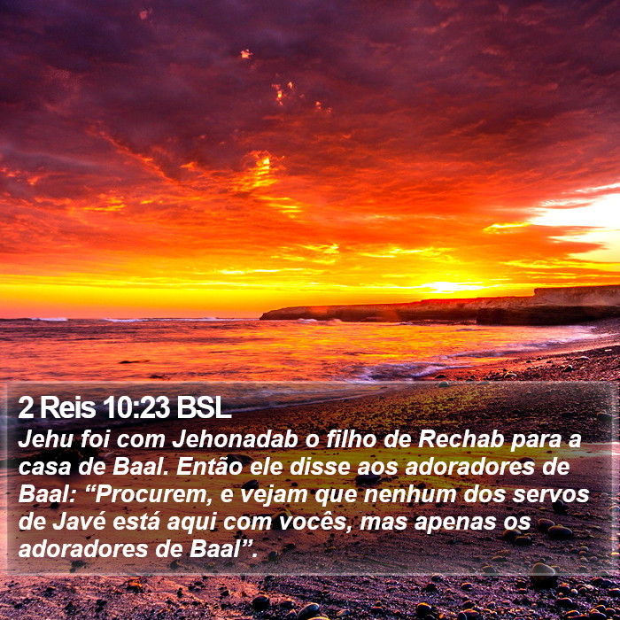 2 Reis 10:23 BSL Bible Study