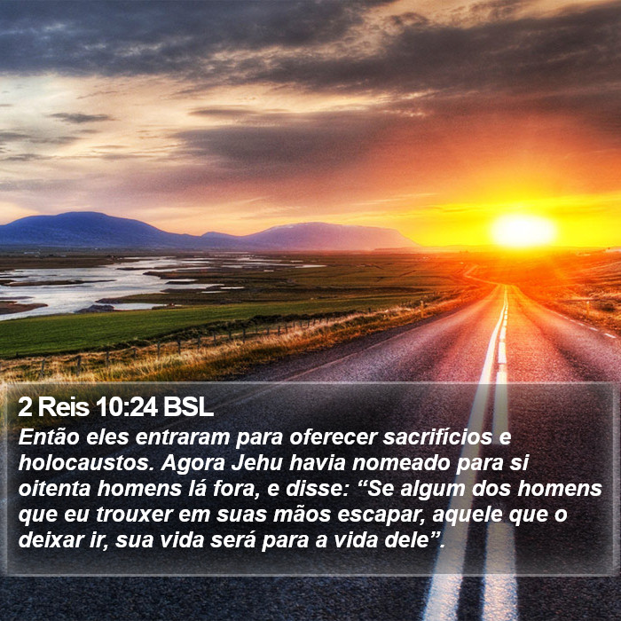 2 Reis 10:24 BSL Bible Study