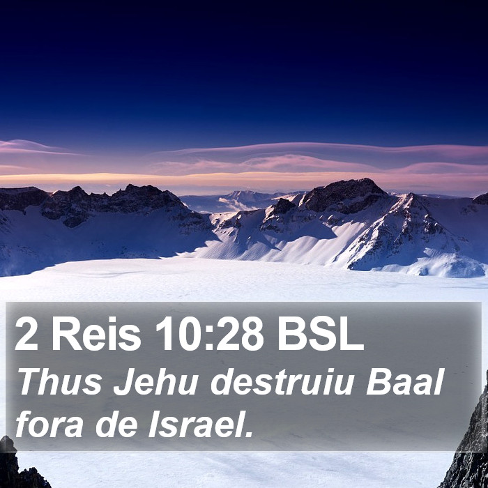 2 Reis 10:28 BSL Bible Study