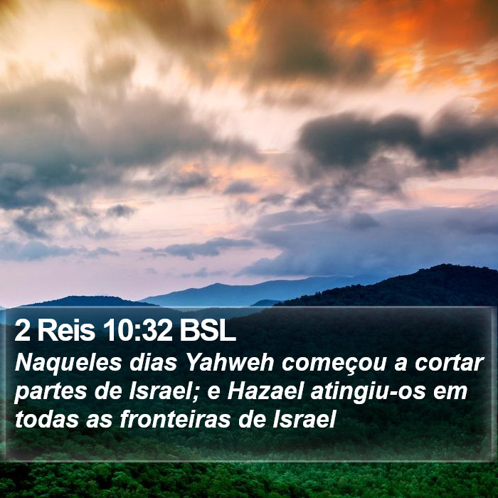 2 Reis 10:32 BSL Bible Study