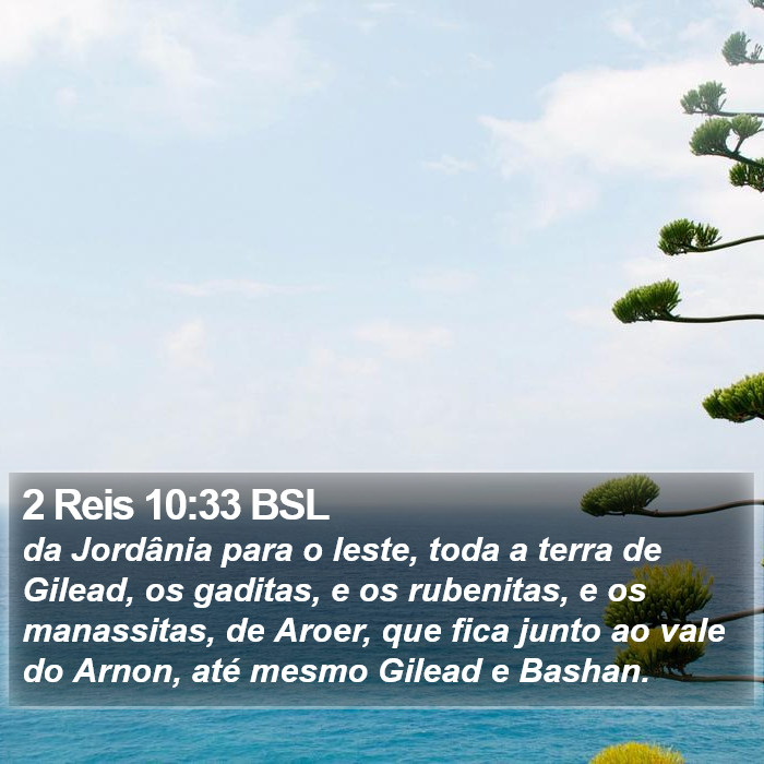 2 Reis 10:33 BSL Bible Study