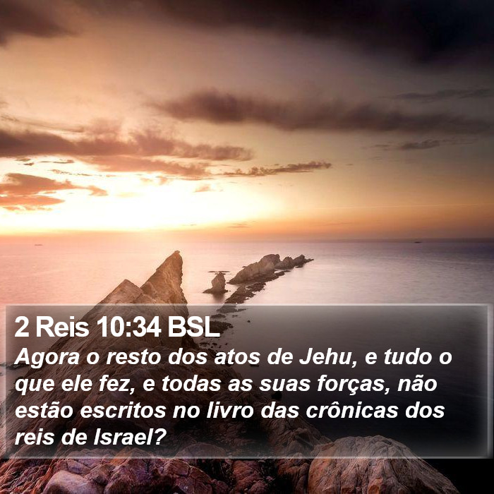 2 Reis 10:34 BSL Bible Study