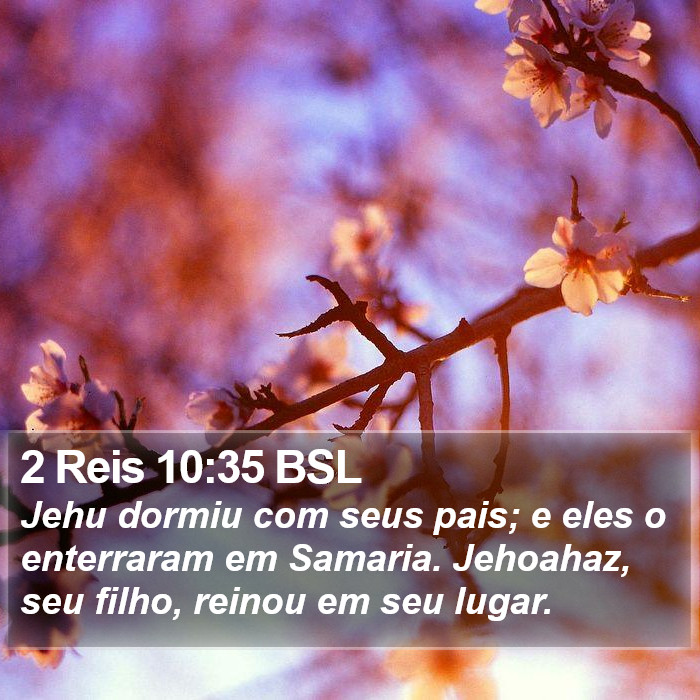 2 Reis 10:35 BSL Bible Study