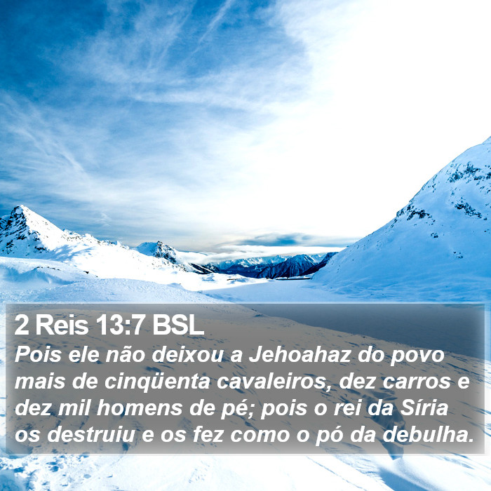 2 Reis 13:7 BSL Bible Study