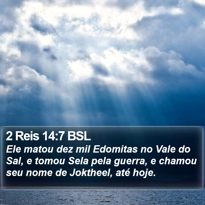 2 Reis 14:7 BSL Bible Study