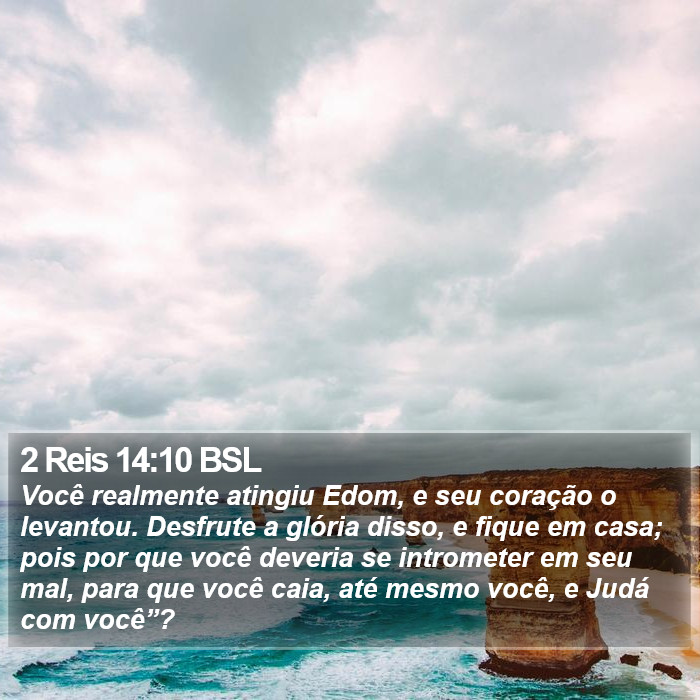 2 Reis 14:10 BSL Bible Study