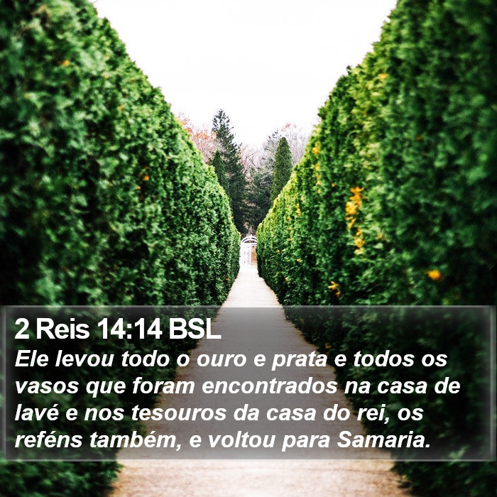 2 Reis 14:14 BSL Bible Study