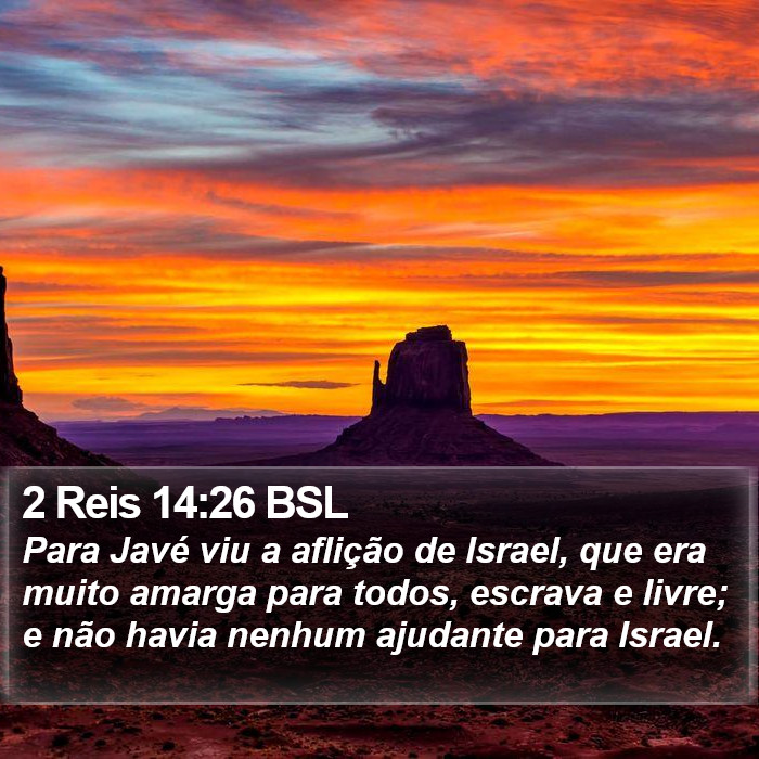 2 Reis 14:26 BSL Bible Study