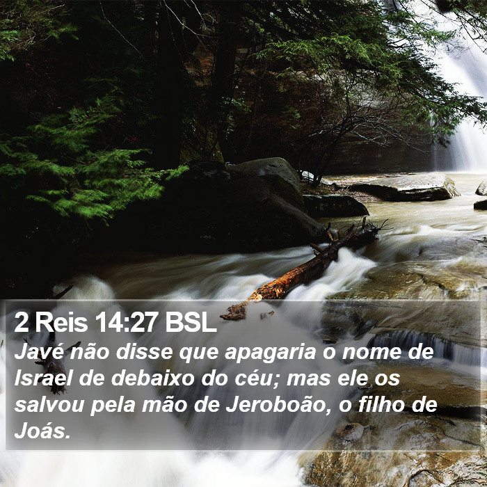 2 Reis 14:27 BSL Bible Study