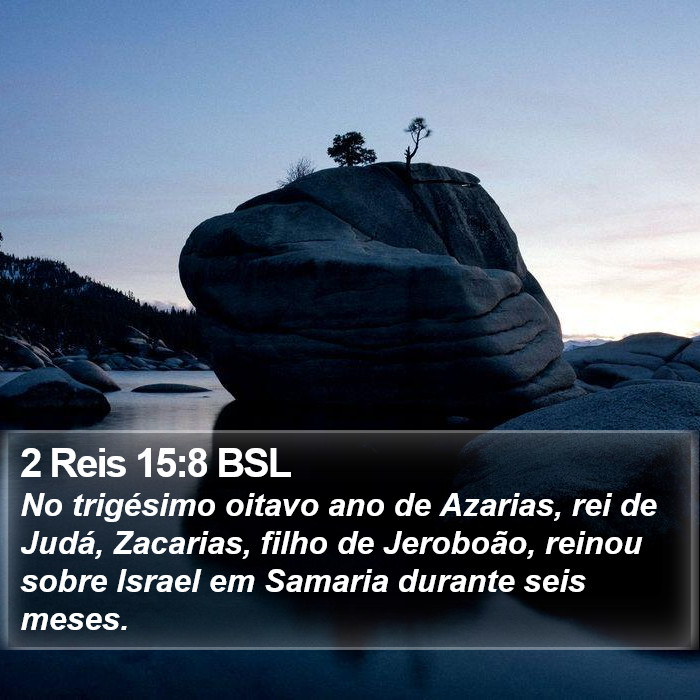 2 Reis 15:8 BSL Bible Study