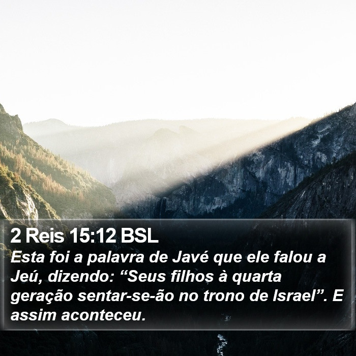 2 Reis 15:12 BSL Bible Study
