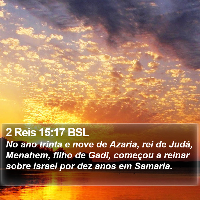 2 Reis 15:17 BSL Bible Study