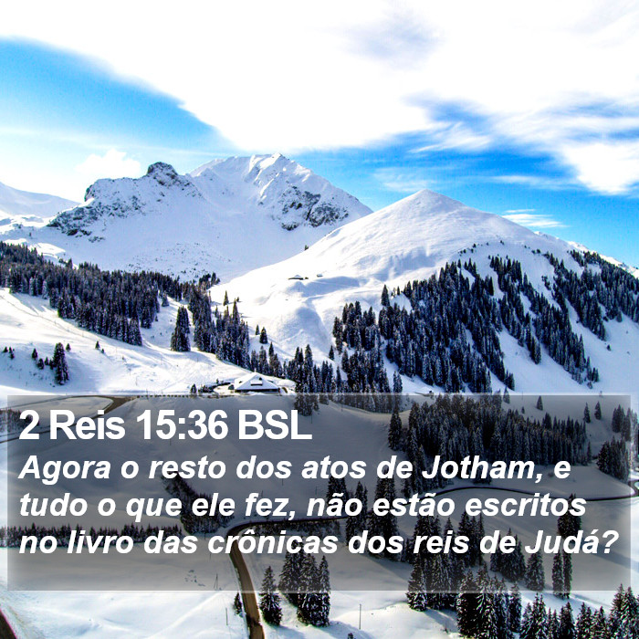 2 Reis 15:36 BSL Bible Study