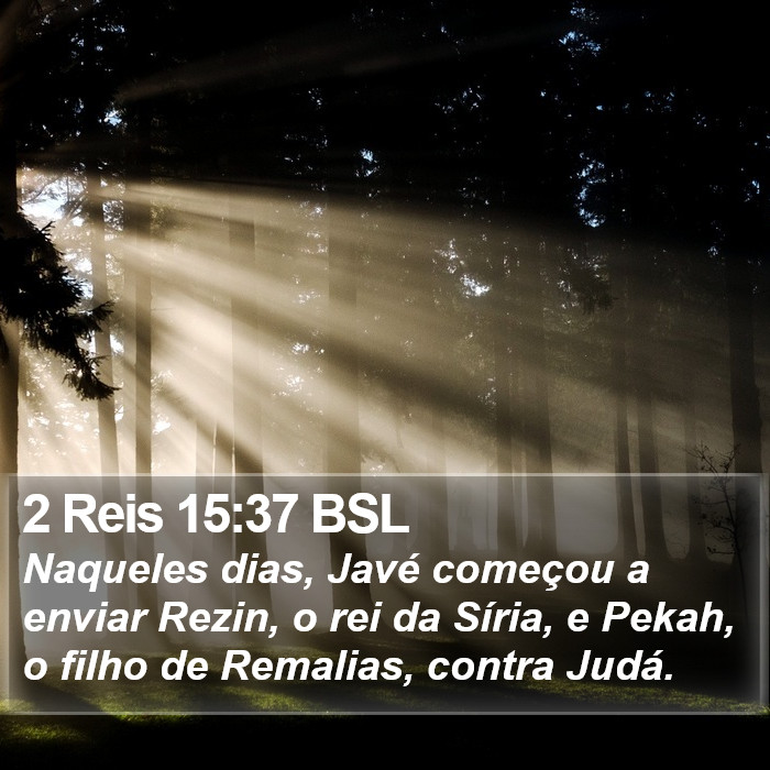 2 Reis 15:37 BSL Bible Study