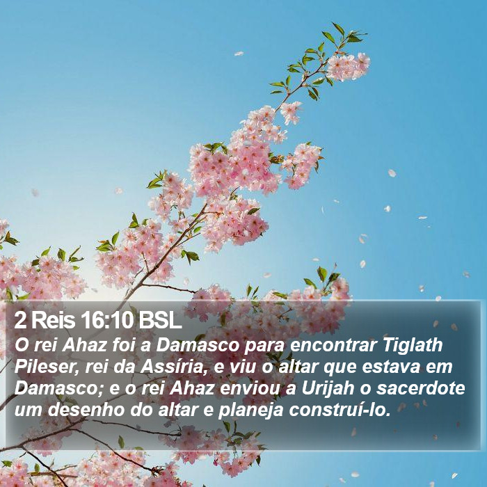 2 Reis 16:10 BSL Bible Study