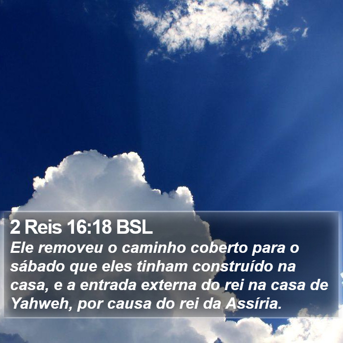 2 Reis 16:18 BSL Bible Study