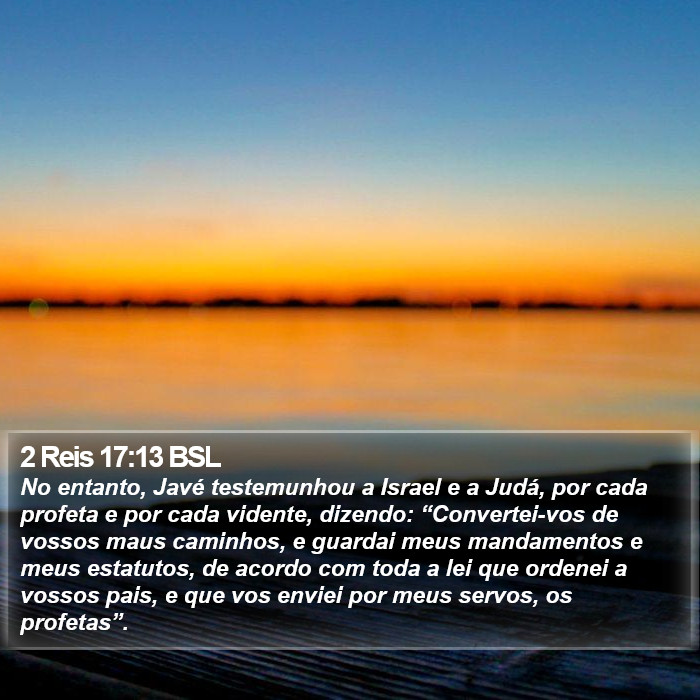 2 Reis 17:13 BSL Bible Study