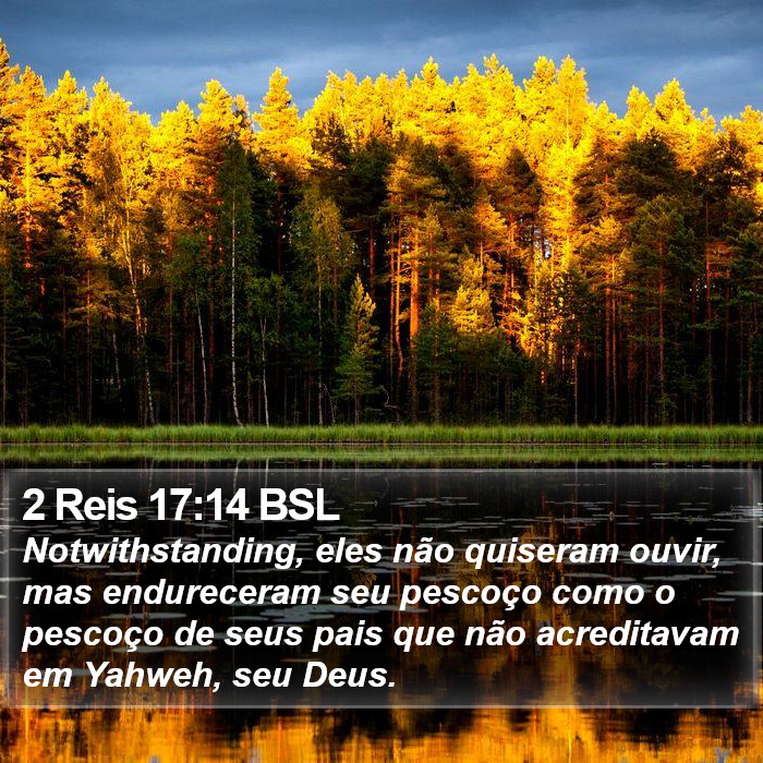 2 Reis 17:14 BSL Bible Study