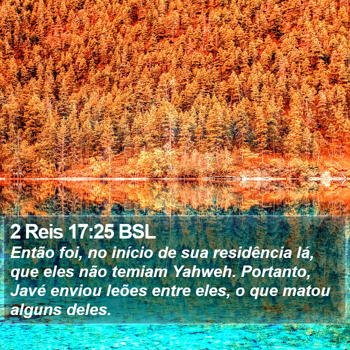 2 Reis 17:25 BSL Bible Study