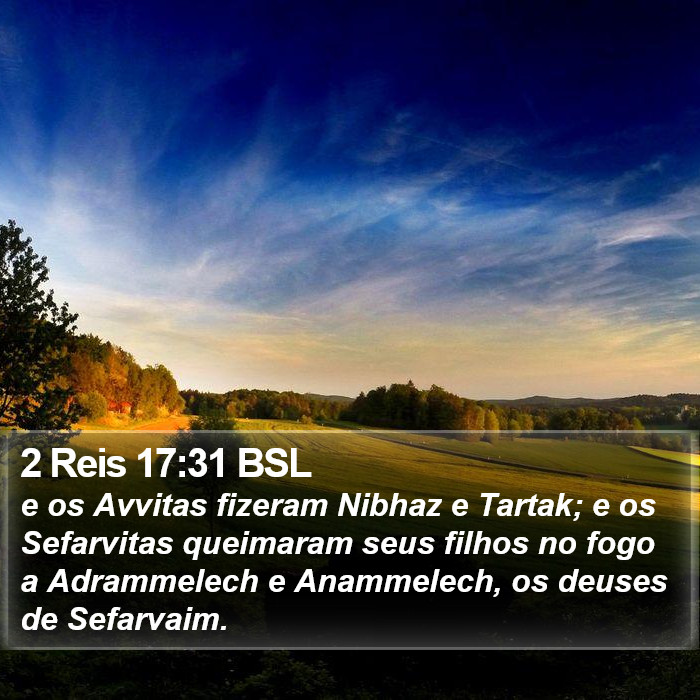 2 Reis 17:31 BSL Bible Study