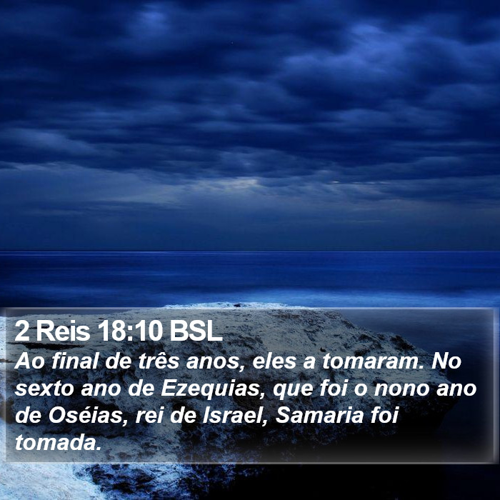 2 Reis 18:10 BSL Bible Study