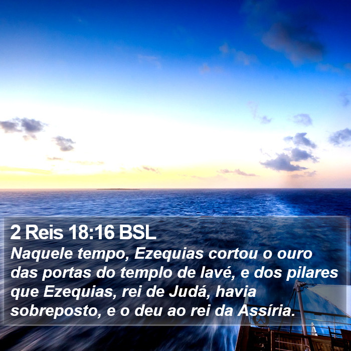 2 Reis 18:16 BSL Bible Study