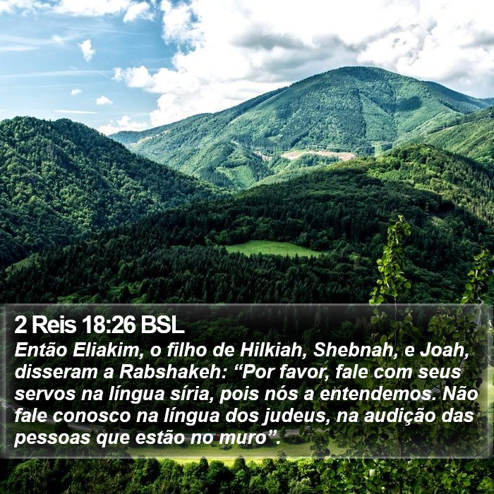2 Reis 18:26 BSL Bible Study