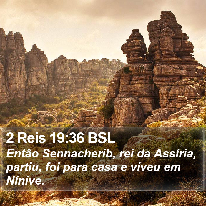 2 Reis 19:36 BSL Bible Study